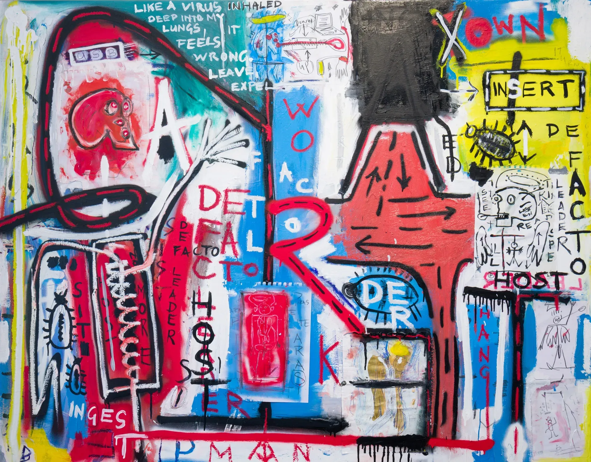 03. DE FACTO LEADER - 1145mm H x 1460mm W Mixed Media on Canvas €7200