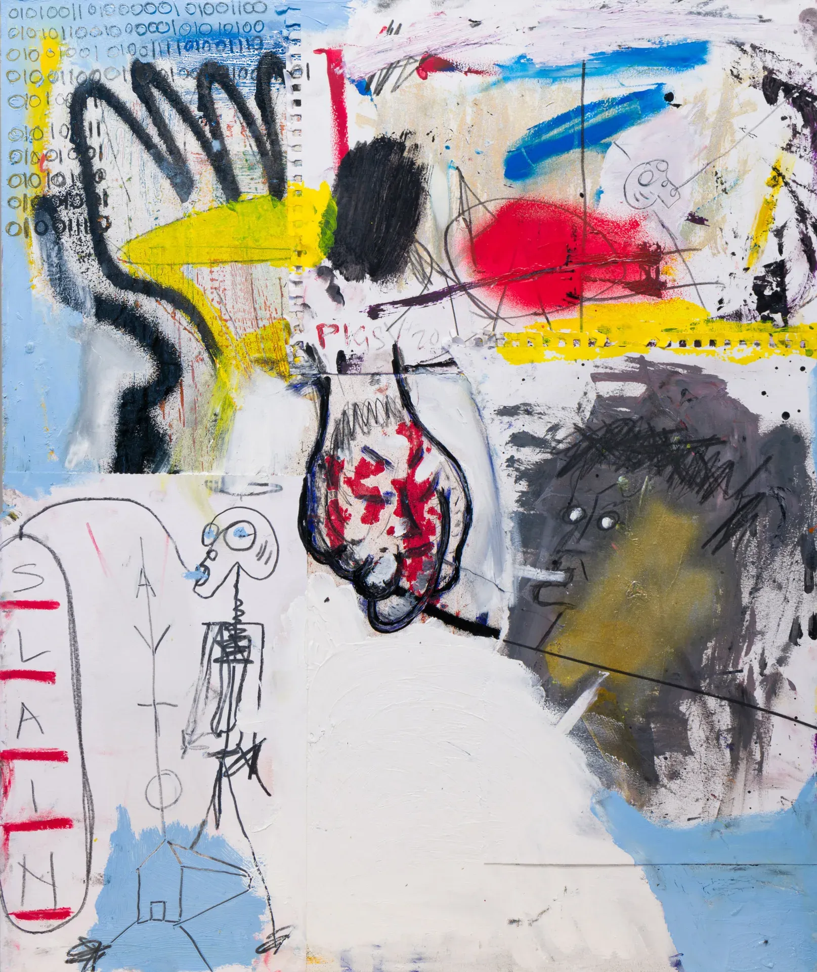 Slain -550mm H x 460mm W Mixed Media on Board in Box Frame €950